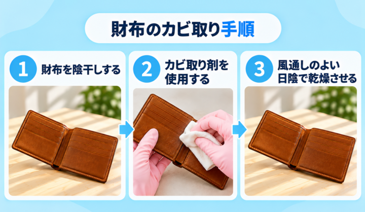 財布のカビ取り手順
