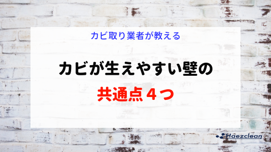 カビ取り業者が教える 壁のカビを予防するためには に注意 ハーツクリーン